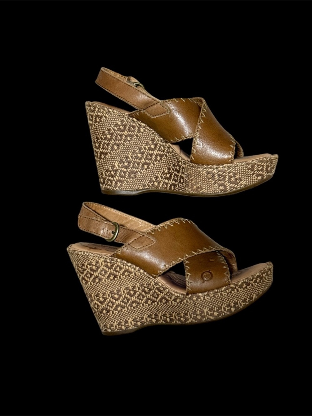 BORN Leather Platform Sandals (8)